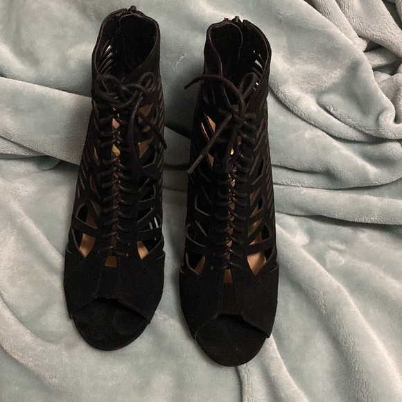 Crown Vintage Open toe Stiletto Booties size 8 - Picture 4 of 8